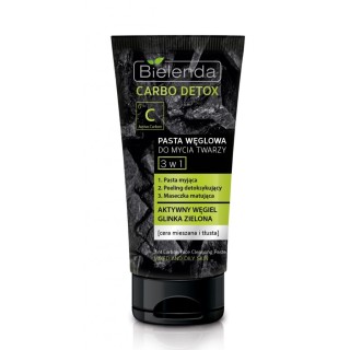Bielenda CARBO DETOX Charcoal face wash paste 3in1 150 g