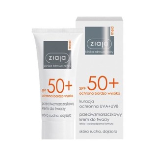 Ziaja Med SPF 50+ Krem do twarzy przeciwzmarszczkowy cera sucha 50 ml