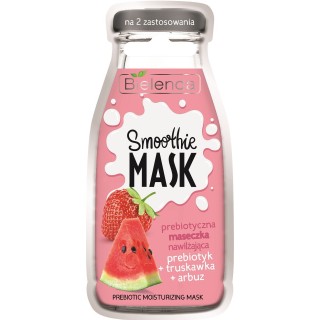 Bielenda Smoothie Mask зволожуюча маска Пребіотик + Полуниця + Кавун 10 г