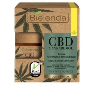 Bielenda CBD Cannabidiol Moisturizing and detoxifying cream with CBD from hemp for mixed / oily skin 50 ml