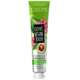 Eveline I LOVE VEGAN FOOD Hand cream regenerating Avocado and Hibiscus 50 ml
