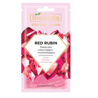 Bielenda Crystal Red Rubin Поживна та освітлююча маска для обличчя 8 г