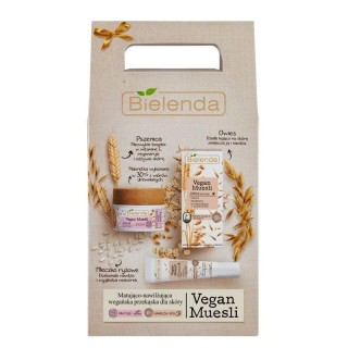 Bielenda Zestaw Prezentowy Vegan Muesli Krem do twarzy matujący 50 ml + Nawilżający krem pod oczy 15 ml