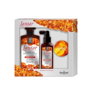 Farmona Jantar Set voor Beschadigd Haar Haarshampoo 330 ml + Scalp Conditioner + GIFT Lusterk