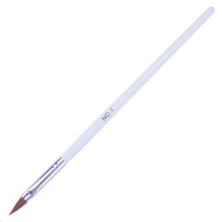 MollyLac Brush for acrylic/gel decorations universal natural hair /4/ White 1 piece