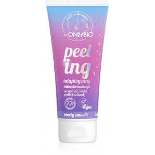 ONLYBIO Face in Balance Адаптогенний Peeling обличчя, мікродермабразія, вітамін С, рейші, насіння полуниці 75 мл