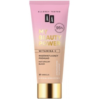 AA MY BEAUTY POWER освітлююча тональна основа Natural glow /02/ Nude 30 мл