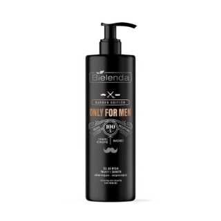 Bielenda ONLY FOR MEN BARBER EDITION Verfrissende en reinigende gezichtswasgel voor mannen 190 g