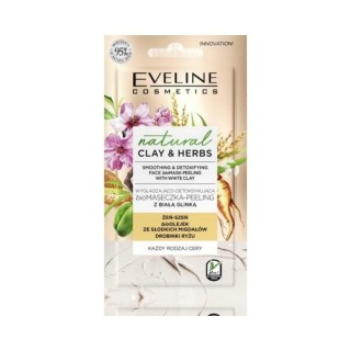 Eveline Natural Clay & Herbs smoothing and detoxifying Biomask - peeling with white clay 8 ml