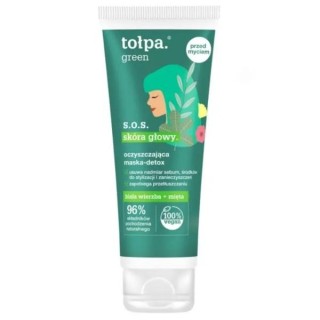 Очищаюча детокс-маска для волосся Tołpa Green SOS для шкіри голови Очищаюча детокс-маска для волосся Tołpa Green SOS для шкіри голови