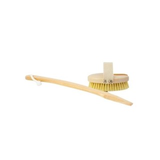 HHUUMM Massageborstel voor droog lichaam met stok no.2 Tampico vezel 1 stuk