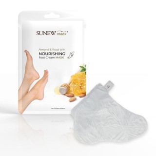 Sunew Med+ інтенсивно відновлююча маска для ніг із солодким мигдалем і маточним молочком