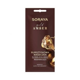 Soraya Gold Amber Бурштинова відновлююча маска для обличчя, шиї та декольте 8 мл