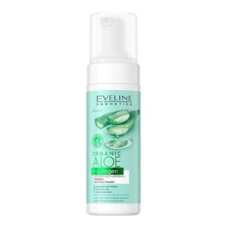 Очищаюча та заспокійлива пінка для очищення обличчя Eveline Organic Aloe + Collagen 150 мл