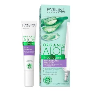 Eveline Organic Aloe + Collagen liquid eye patches reducing wrinkles and crow's feet 20 ml