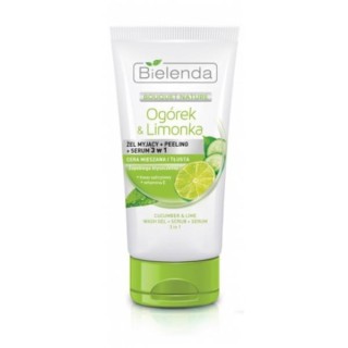 Bielenda Ogórek i Limonka  3w1 Żel myjący + Peeling + Serum 150 ml