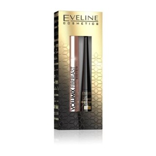 Eveline Zestaw prezentowy Volumix Fiberlast Ultra False Tusz do rzęs + Precision Eyeliner czarny