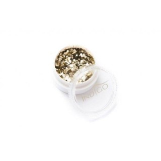 Indigo Decorations voor nagelstyling Hexagons Light Gold 5 g