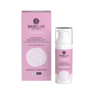 BasicLab Complementis Ceramide Regenerating Cream з 5 % пребіотиком і 3% пантенолом легкої консистенції 50 мл