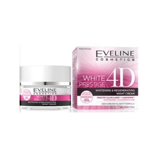 Eveline White Prestige 4D інтенсивно відбілюючий нічний крем для обличчя 50 мл