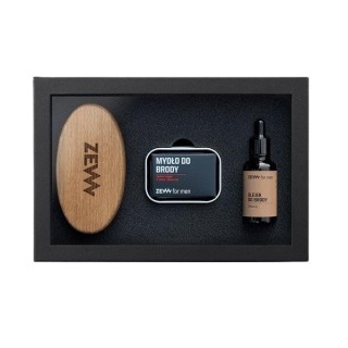 Zew for Men Prosty Drwal Package for Men: Beard Brush + Beard Soap + Nourishing Beard Oil