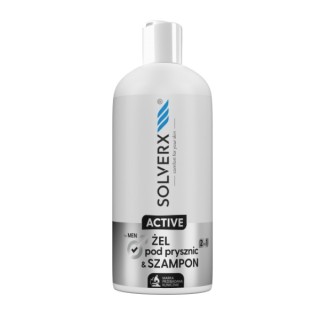 Solverx for Men Active 2in1 Gel & Shampoo для чоловіків зі стимулюючою дією на шкіру 400 мл