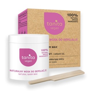 Tanita Vegan natural Argan Oil 100% depilatory wax for face and body 250 ml + 10 depilatory strips Tanita Vegan natural Argan Oil 100% depilatory wax for face and body 250 ml + 10 depilatory strips