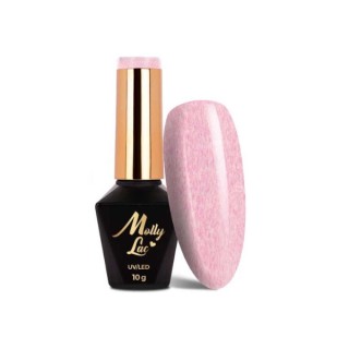 MollyLac /713/ Hybride nagellak met sweatereffect Pink 10 g