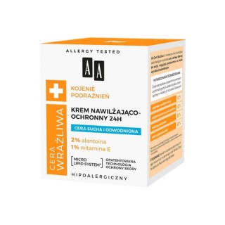AA Sensitive Skin 24H Hydraterende en Beschermende Gezichtscrème voor de Droge en Gedehydrateerde Huid 50 ml