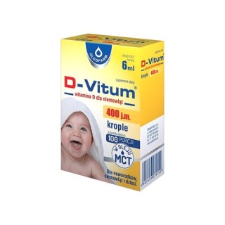 D-Vitum Witamina D dla niemowląt krople 400 j.m. 6 ml