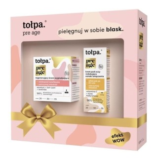 Tołpa Na Gift Pre Age Rejuvenation Set: регенеруючий розгладжуючий крем для обличчя 50 мл + крем для очей, що зменшує ознаки тьм Tołpa Na Gift Pre Age Rejuvenation Set: регенеруючий розгладжуючий крем для обличчя 50 мл + крем для очей, що зменшує ознаки тьм