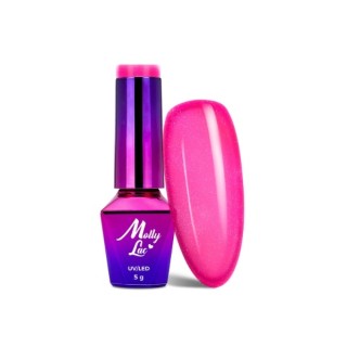 MollyLac /312/ Fantasyland Glitter Raspberry Kiss Hybrid Lak 5 ml
