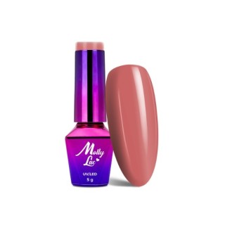 MollyLac /513/ Miss Iconic Coral Gloos Hybrid Nail Polish 5 ml