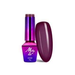 MollyLac /190/ Hearts & Kisses Red Wine hybride nagellak 5 ml