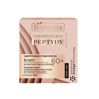 Bielenda Ujędrniające Peptydy Antirimpel Gezichtscrème 60+ Verstevigend en Herstellend 50 ml