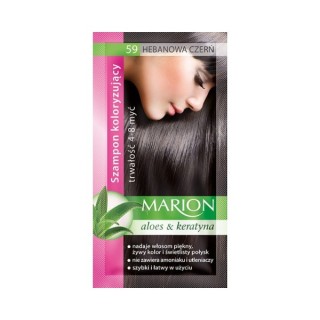 Шампунь Marion Coloring з екстрактом алое 4-8 прань /59/ Ebony black 40 мл