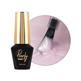 MollyLac Pearly Base opbouwende nagelbasis Silver 10 gr