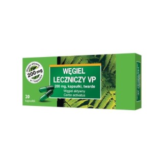 Medicinale houtskool VP 200 mg 20 capsules