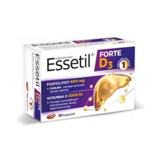 Essetil Forte D3 600 mg + 2000 IE 30 capsules
