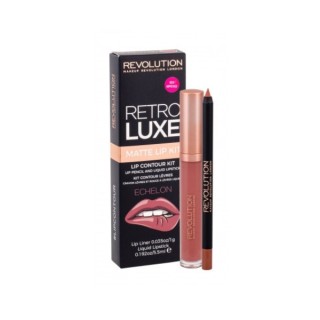 Makeup Revolution Retro Luxe Matte Kit Набір для макіяжу губ Echelon: блиск для губ 5 мл + олівець для губ 1 г