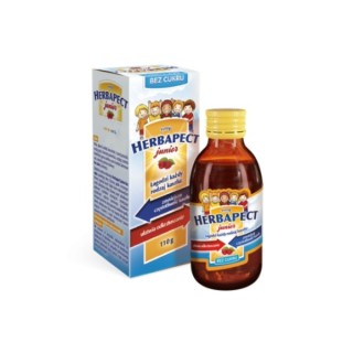 Herbapect Junior Syrop dla dzieci bez cukru o smaku Malinowym 110 g 