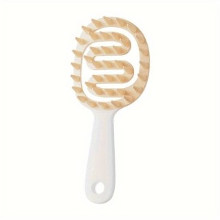 Щітка для миття волосся та масажу шкіри голови 2в1 Almond White , 1 шт