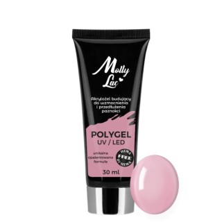 MollyLac Polygel acrylic gel builder HEMA/Di- HEMA Free No. /06/ French Pink 30 ml
