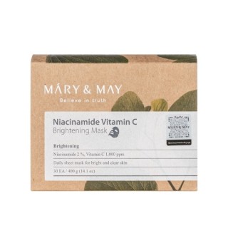 Mary&May Niacinamide Vitamin C Brightening Mask Zestaw Rozjaśniających Masek do Twarzy 30 sztuk