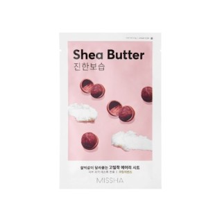 Missha Airy Fit Sheet Mask Shea Butter Moisturizing and Nourishing Sheet Mask 19 g