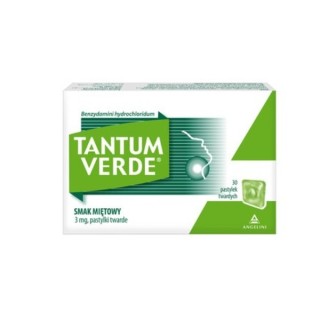 Tantum Verde smak miętowy 30 pastylek twardych