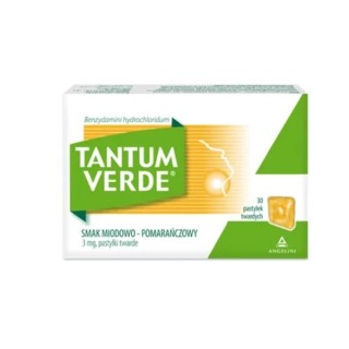 Tantum Verde smak miodowo-pomarańczowy 30 pastylek twardych