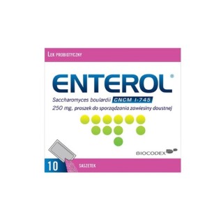 Enterol 250mg proszek do sporządzania zawiesiny doustnej 10 saszetek
