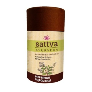 Sattva Ayurveda натуральна трав'яна фарба для волосся темно-коричневий 150 г