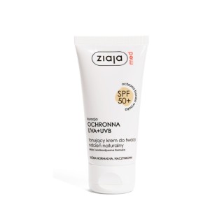 Ziaja Med Beschermende behandeling Gezichtscreme toning natuurlijke tint SPF50 + 50 ml